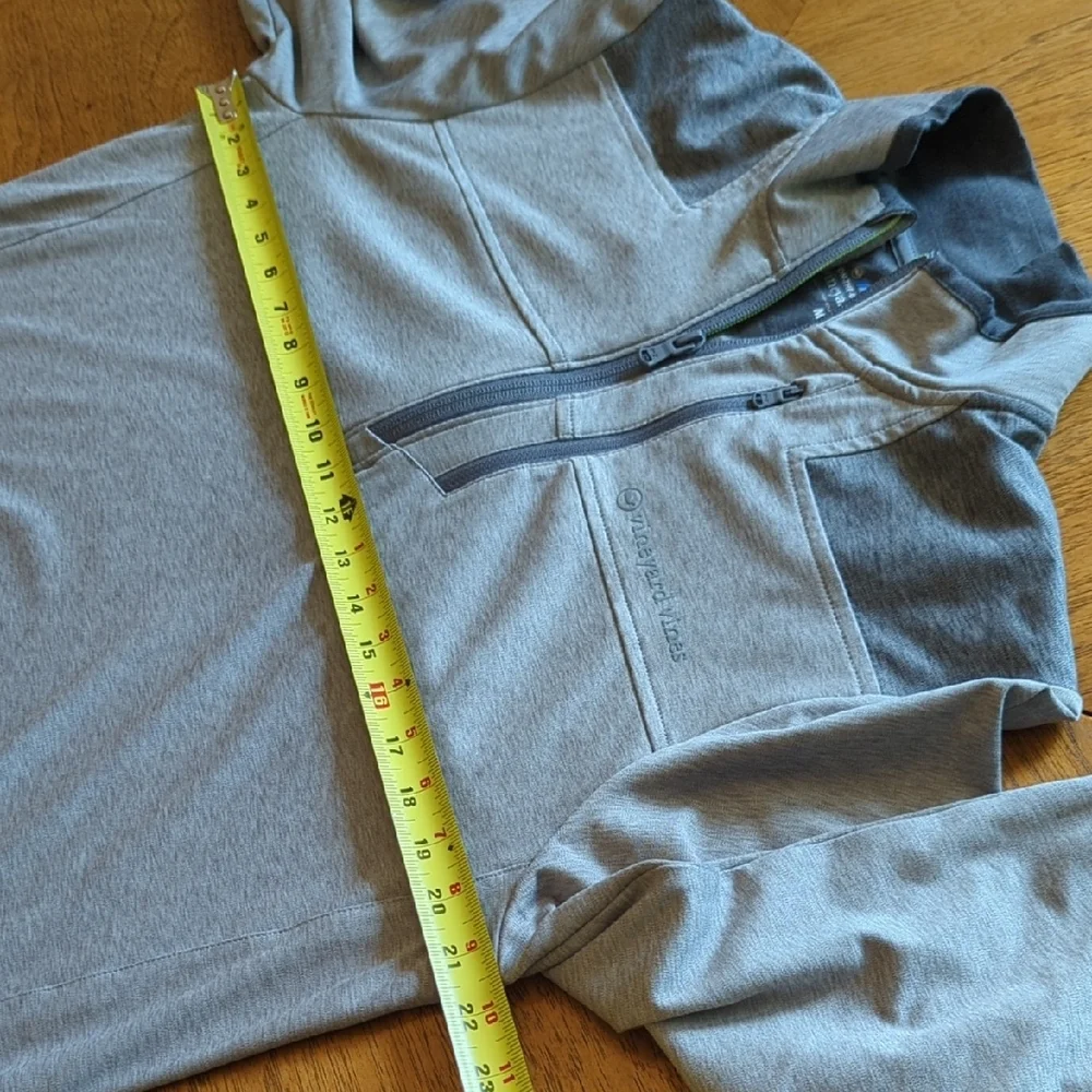 Vineyard Vines Men's Gray Heather Quarter-Zip Pullover OTG Shep Shirt - Picture 6 of 8